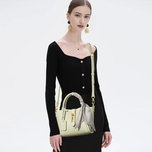 【预售3天】高级感通勤百搭单肩斜挎包女包菜篮子手提水桶托特包YY8113 商品图3