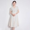 IWY/米白色夏季新款法式小香风连衣裙女高级感V领气质短袖裙子 242053Q1 商品缩略图2