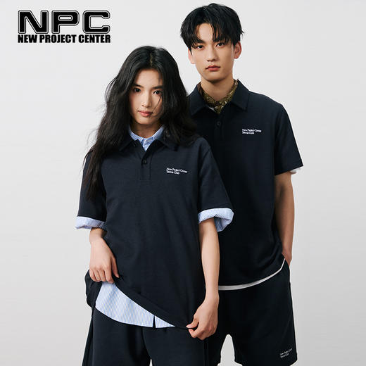 NPC潮牌胸口字母刺绣【毛巾布】polo领运动套装男舒适透气NP54TP36 商品图0