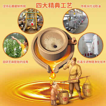 崔字牌小磨香油448mL 传统水代法香油 火锅油碟 蘸料 中华老字号 /粮油调味 /调味品 /调味油 商品图1