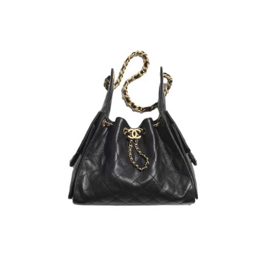 CHANEL香奈儿 25Bag 25P 经典徽标Logo 粒面小牛皮 腋下包单肩包 小号 女款 黑色 商品图0