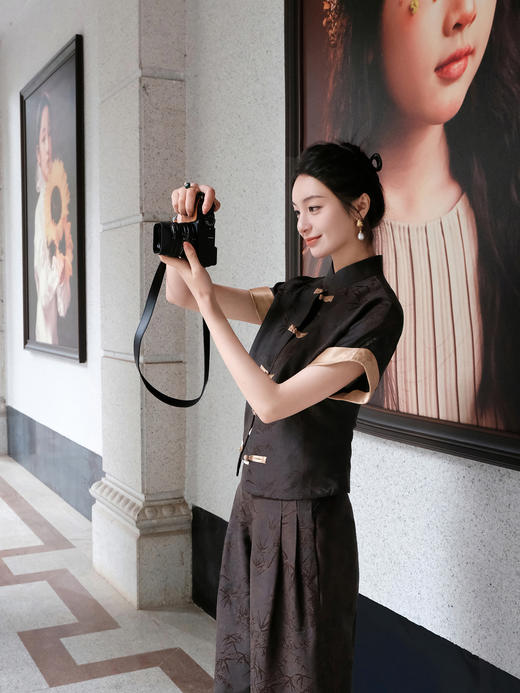 盛唐牡丹 |风清影竹香云纱上衣 商品图1