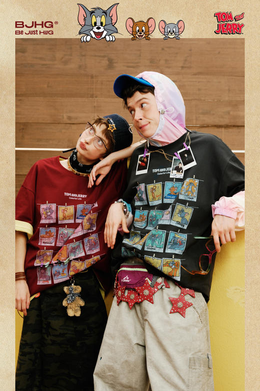 【猫和老鼠联名】 BJHG不计后果趣味凉感短袖t恤男夏季情侣半袖女 商品图5