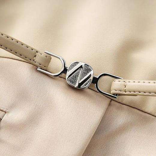 「高货wl」全新升级【铂金会员358/天猫479/差价121】(99513)洛诗琳轻熟风气质假两件连衣裙2025夏季无袖醋酸缎收腰裙子99513 商品图3