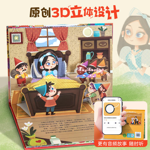【3-8岁】【青葫芦】【礼盒装】格林童话/安徒生童话/一千零一夜/西游记/神话故事/经典故事/古代寓言/成语故事/伊索寓言3D立体剧场书 商品图3