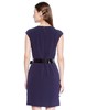 4894415284775 JOAN&DAVID 深蓝色圆领时尚盖肩袖连衣裙 商品缩略图1