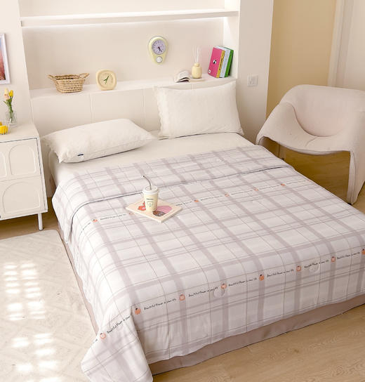 【买一送一】拍2床自动改价！出口单凉感冰淇淋夏被空调被 朴素简约卡通 可水洗机洗 商品图9