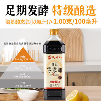 巧媳妇原酿酱油 1L【0添加特级酱油】特级生抽酱油炒菜凉拌瓶装1L /粮油调味 /调味品 /酱油 商品图3