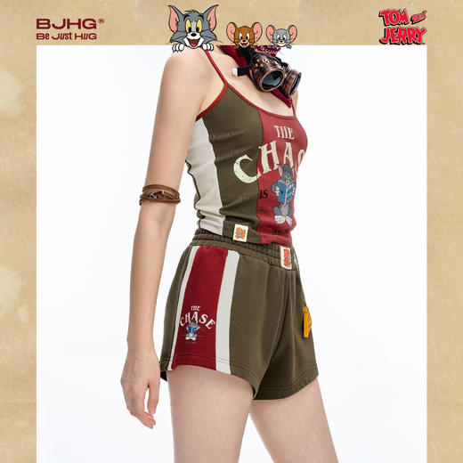 【猫和老鼠联名】BJHG不计后果辣妹拼接短裤女2025新款夏运动裤子 商品图3