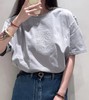 售完无补  贸易公司  LEW激光切割anagram系列贴花T恤   男女同款  低饱和炒盐做旧短袖 商品缩略图0