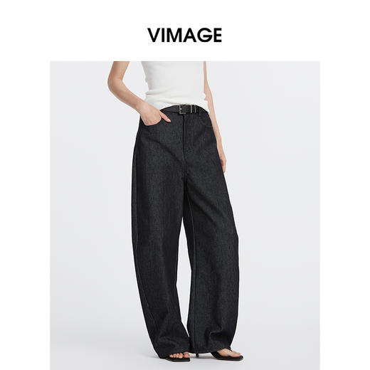 VIMAGE纬漫纪松弛遮肉百搭宽松空气裤显瘦阔腿休闲裤2025夏季新款V2305934 商品图5