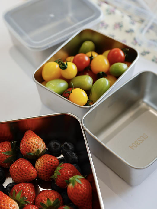 💰25.9到手三个带盖❗出口食品级❗❗【304不锈钢大号/小号方盆】家庭必备！可当保鲜盒、便当盒、水果盒，储存方便！！ 商品图5