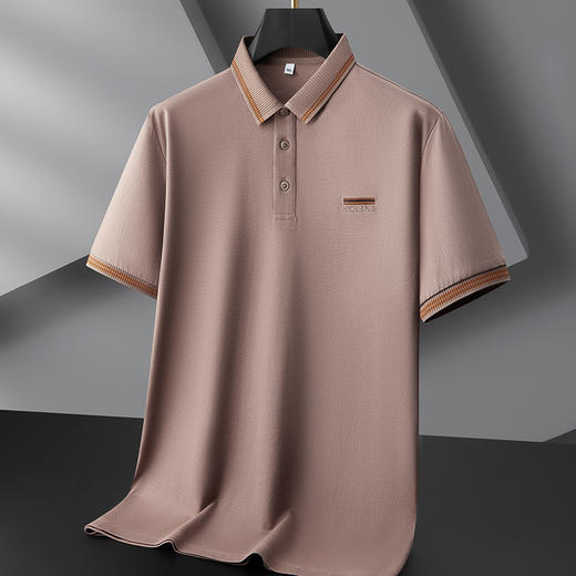 【双股丝光棉】【DPF】大依优型大码短袖POLO衫莱赛尔棉半袖t恤男士加大码夏装保罗上衣肥佬商务休闲 商品图0