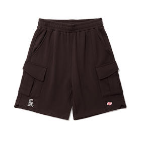 U17 弹力腰围侧贴袋短裤 咖啡色