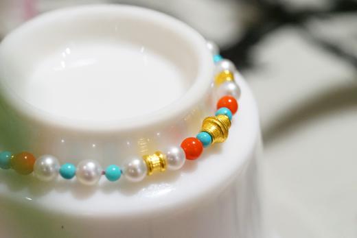 18K+足金绿松石颈链 特价 商品图2