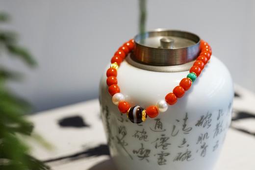 18K+足金南红鼓珠手链 特价 商品图0