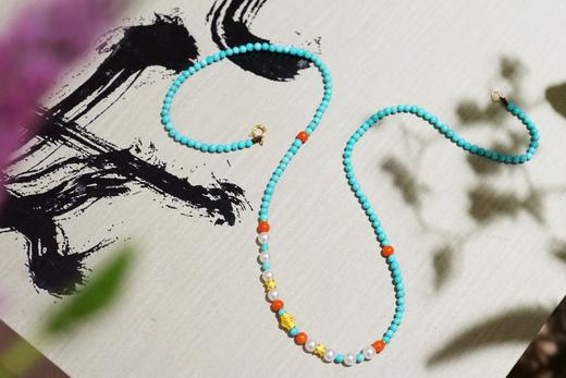 18K+足金绿松石颈链 特价 商品图1