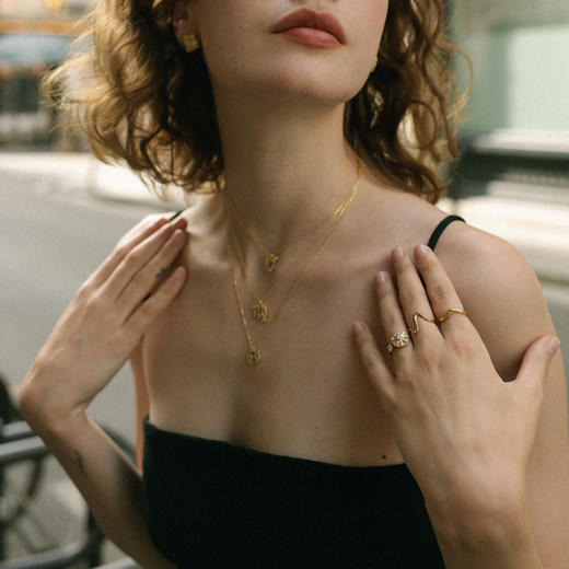 【Faye傅菁同款】alodia.co 品牌直发 心动戒指 开口可调节925银心电图素圈百搭 商品图2