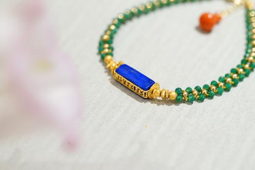 18K金翡翠青金石路路通手链 特价 商品图1