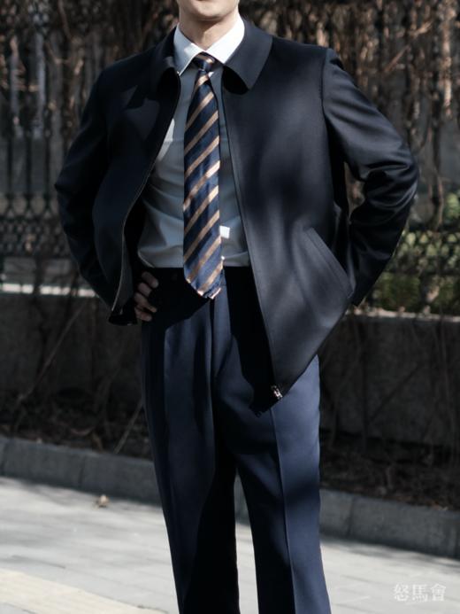 Loro Piana 130支澳洲美丽诺羊毛藏蓝色公务夹克（RIRI拉链） 商品图0