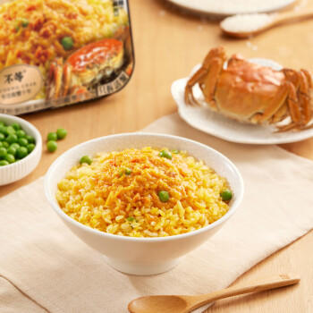 不等 蟹黄捞饭295g 自热米饭 蟹肉蟹粉拌饭方便速食 /粮油调味 /调味品 /中式酱料 商品图0