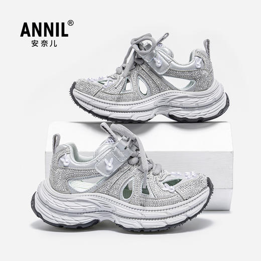 ANNIL/安奈儿夏季女童运动透气百搭耐磨镂空休闲鞋2025夏季新款HG5205317 商品图0