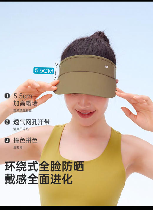 25SS新品V.V.C防晒帽女夏空顶帽户外遮阳帽子太阳帽 PJ982 商品图0