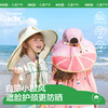 KK树大帽檐儿童防晒帽夏季宝宝遮阳帽男童女童太阳帽防紫外线沙滩夏宠冰果乐披风帽 商品缩略图0