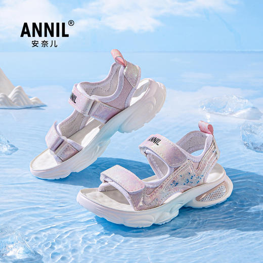 ANNIL/安奈儿女童休闲厚底防滑百搭沙滩凉鞋2025夏季新款HG5206328 商品图3