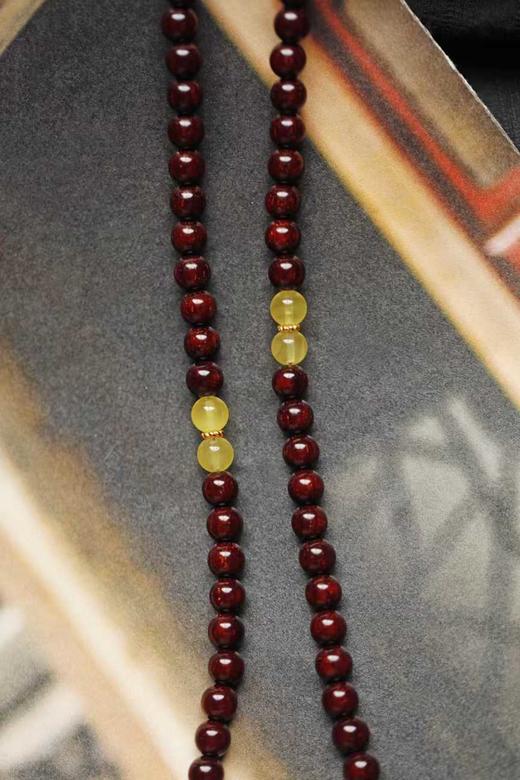 原创小叶紫檀手串满金星0.6*108颗 商品图5