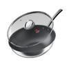 三禾0涂层炒锅无涂层不粘锅电磁炉通304不锈钢含钛炒菜锅32cmLC32S11 商品缩略图2