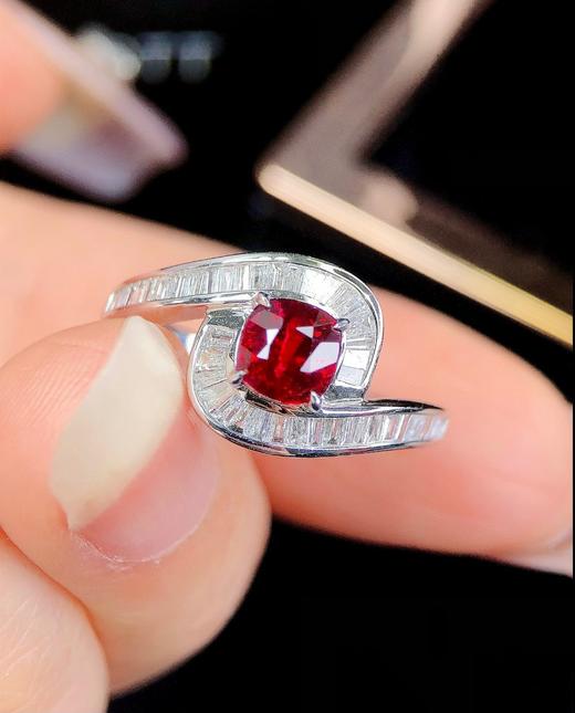 1.09ct刻面红宝石戒指 商品图0