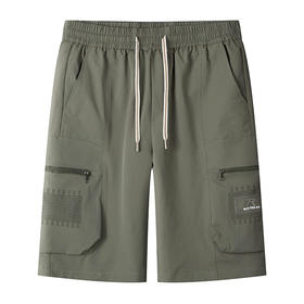 【DPS】大依优型大码休闲工装短裤五分裤大号裤子弹力透气加肥加大夏季松紧腰宽松运动沙滩裤