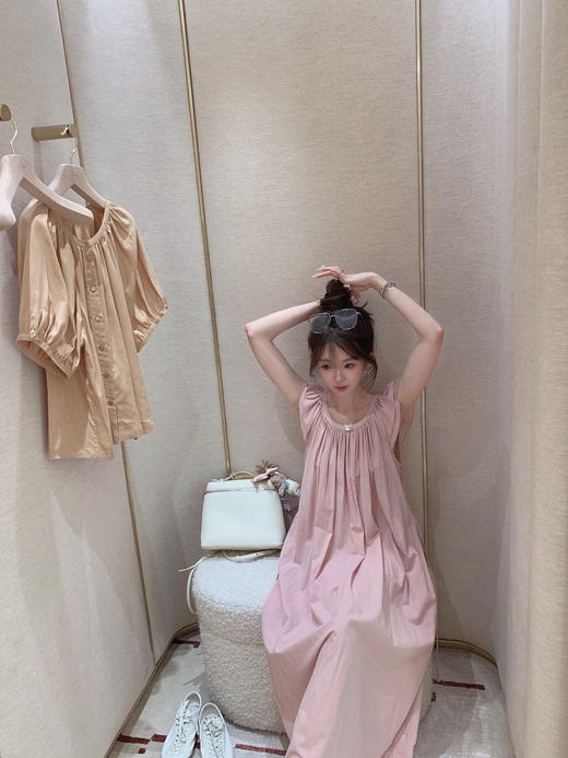 金蘑菇菇 Piazzano露丝妹妹的翩翩懒人裙/ 100棉 小飞袖慵懒宽松连衣裙 商品图6