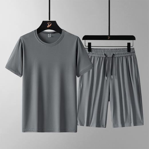 【网孔透气冰丝 清爽不粘腻 四维高弹】休闲冰丝2件套 商品图4