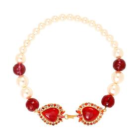订购5个月到｜Gripoix Paris-Frida-红色爱心 项链［法国设计师］