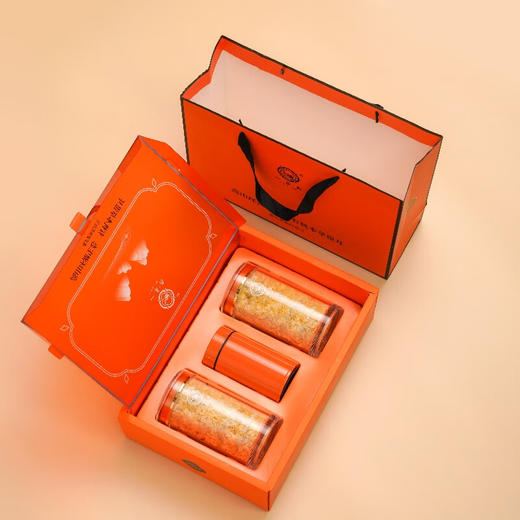 【分仓直发包邮】一朵燕有机本草银耳橙色礼盒160克（高端款）（有机本草银耳80g（高端款）*2罐+304食品级300毫升橙色焖烧杯*1个） 商品图3