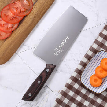 十八子作女士专属家用菜刀 彩木柄刀具祥韵切片刀SL2218-B 商品图3