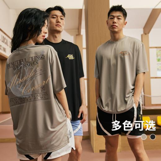 LUSHISI奇迹音乐会主题印花宽松圆领休闲美式街头篮球速干短袖t恤 商品图3
