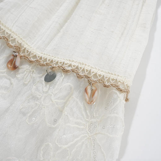 MYX-PH-19112-L垂坠感百褶拼接洋气蛋糕裙松紧腰休闲长裙夏季新款长款时尚半身裙 商品图3