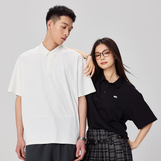 NPC潮牌硅胶字母POLO衫男潮流无缝压胶微弹力户外防晒NP44TE50 商品图1