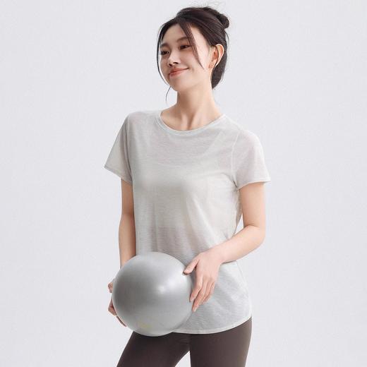 跃牌【安琪拉系列】夏季竹节纱透气瑜伽T裇镂空美背运动上衣女TX41025 商品图4