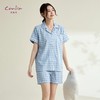 康妮雅女式短袖短裤开襟套装 商品缩略图1