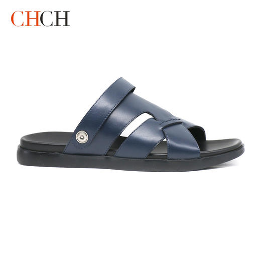 CHCH夏季男士拖鞋真皮外穿露趾凉拖CN1A5031 商品图1