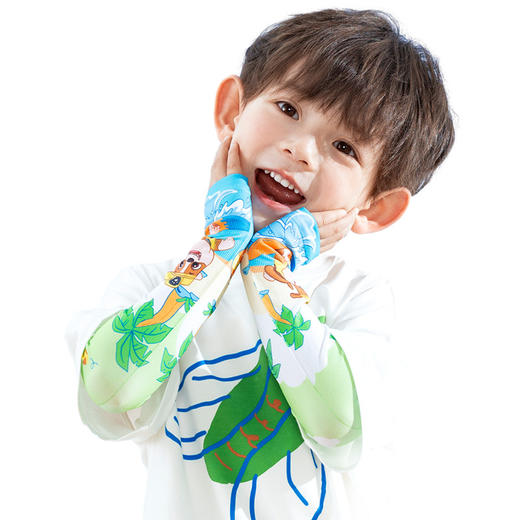 【7A抗菌面料！夏日萌宝必备🌞】汪汪队防晒袖套上线！冰丝凉感+7A级抗菌，UPF50+全方位守护小手臂👶💖汪汪队女童夏季袖套 男童户外防晒冰袖 幼童短款小孩可爱新款儿童潮 商品图3