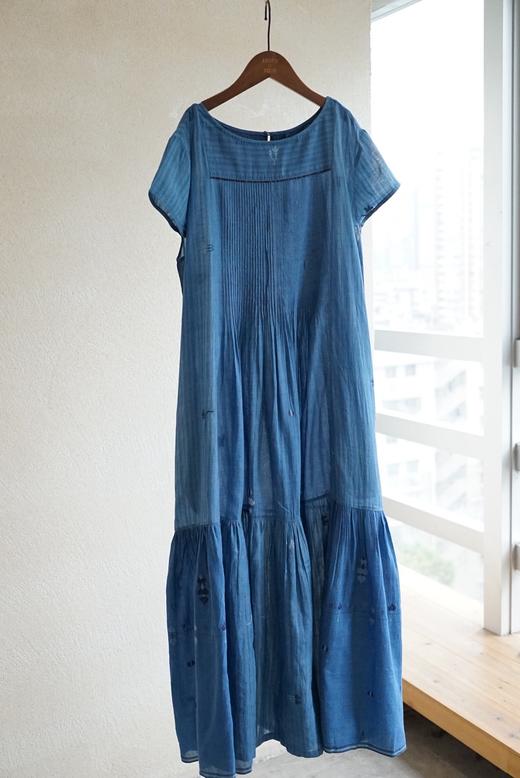 maku蓝染刺绣连衣裙 商品图11