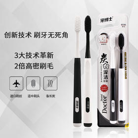 牙博士炭白深洁牙刷DT701*1组（2支装）