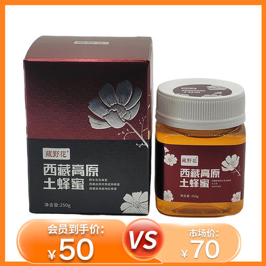 杞冠臻选 |  藏野花西藏高原野生百花土蜂蜜 250g 商品图0