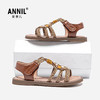 ANNIL/安奈儿女童百搭露趾罗马风时尚软底休闲凉鞋2025夏季新款HG5206307 商品缩略图1