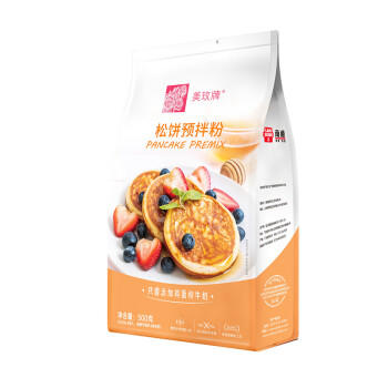 美玫牌松饼粉预拌粉500g  早餐原料 煎华夫饼 蛋糕 舒芙蕾预拌粉  /粮油调味 /面粉 /预拌粉 商品图3